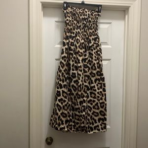 Size small H&M cheetah strapless dress